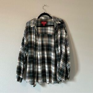 Venezia Green and White Casual Button Down Shirt